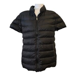 Martha Stewart Black Short-Sleeve Puffer Vest